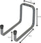 Fixman Dubbele opberghaak - 18 cm - Staal met roestbestendige coating - Plastic beschermdoppen - Voor garage en schuur