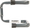 Fixman Dubbele opberghaak - 18 cm - Staal met roestbestendige coating - Plastic beschermdoppen - Voor garage en schuur