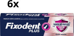 Fixodent Plus Anti-Voedselresten - Voordeelverpakking 6x40 g - Kleefpasta