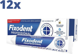 Fixodent Professional Kleefpasta - 12x 40 gram - Voordeelverpakking