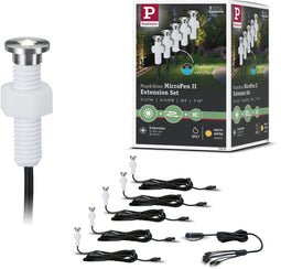 Paulmann MicroPen II - LED-grondinbouwlamp - Uitbreidingsset IP67 3000K 5x0,2W Zilver (5 stuks)