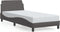 vidaXL - Bedframe - met - hoofdbord - kunstleer - grijs - 90x190 - cm