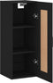 vidaXL - Wandkast - 34,5x34x90 - cm - bewerkt - hout - zwart