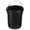 5Five - Prullenbak/pedaalemmer zwart metaal 3 liter - 17 x 25 cm - Voor badkamer en toilet