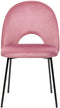 COVELO - Eetkamerstoel set van 2 - Roze - Fluweel
