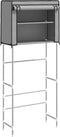 vidaXL - Opbergrek - voor - boven - wasmachine - 2-laags - 71x29,5x170,5 - cm - grijs