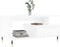 vidaXL - Salontafel - 90x49x45 - cm - bewerkt - hout - wit