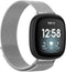 imoshion Milanees Watch bandje - Geschikt voor Fitbit Versa 4, Versa 3, Sense 2, Sense - Zilver - One Size