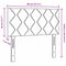 Stoffen Hoofdbord Geometric met hoofdeinde Blauw 80 cm Stof