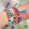 CO88 Collection Serenity 8CB 40012 - Rekarmband - Agaat natuursteen 6 mm - Donker Blauw