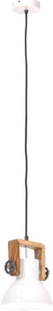 vidaXL Hanglamp industrieel rond 25 W E27 19 cm wit