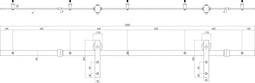 Intersteel Schuifdeursysteem Basic - Stalen rails 2x100 cm - Max 100 kg - Mat zwart