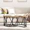 vidaXL - Koffietafel - Artisan - Eiken - 80x80x42 - cm - van - Gelaagd - Hout