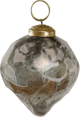 PTMD Nathen Kerstbal Diamant - H10 x Ø10 cm. - Glas - Rustiek Goud