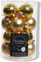2 stuks 16 Glazen balletjes 35 mm licht goud