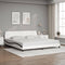 vidaXL - Bedframe - met - hoofdbord - kunstleer - wit - en - zwart - 200x200 - cm