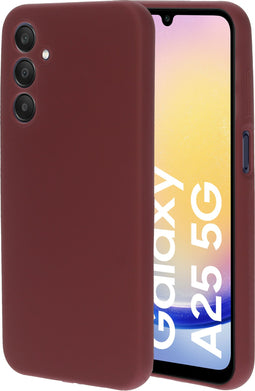 Mobiparts Samsung Galaxy A25 - Silicone Cover - Soft-touch - Plum Red