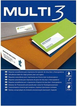 Stickers/etiketten MULTI 3 97 x 67,7 mm A4 100 Lakens