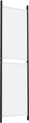 vidaXL - Kamerscherm - met - 3 - panelen - 150x180 - cm - stof - wit