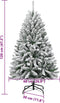 vidaXL - Kunstkerstboom - met - scharnieren - en - sneeuw - 120 - cm