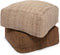 Bazar Bizar - De Oh my Gee poef - Katoenen poef - Beige - 60 x 60 x 25 cm
