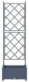 vidaXL - Tuinplanter - met - Klimrek - Grijs - 40x40x125,5 - cm