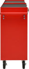vidaXL - Gereedschapswagen - met - 10 - lades - staal - rood