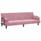 vidaXL - Slaapbank - met - armleuningen - fluweel - roze