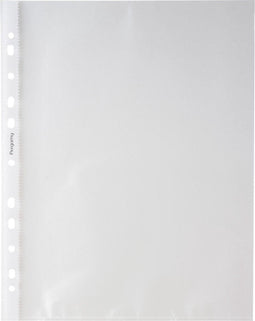 Pergamy geperforeerde showtas, ft A4, 11-gaatsperforatie, gekorrelde PP van 50 micron, pak van 100 stuks