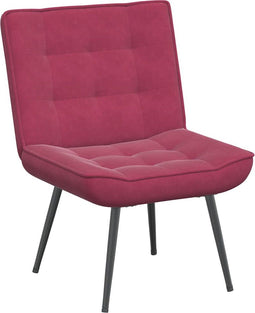 vidaXL - Relaxstoel - 64x74x84 - cm - fluweel - wijnrood