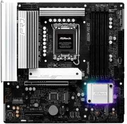 ASRock B860M Pro RS - Moederbord Micro-ATX - Intel LGA 1851 - 4x DDR5 - 256 GB maximum geheugen - 2.5 Gb Ethernet