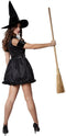 Dressforfun Zwarte heks Tarantella - Verkleedkostuum - Korte jurk met tule en fluweel - Zwart