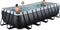 EXIT Black Leather zwembad 540x250x122cm met filterpomp - zwart