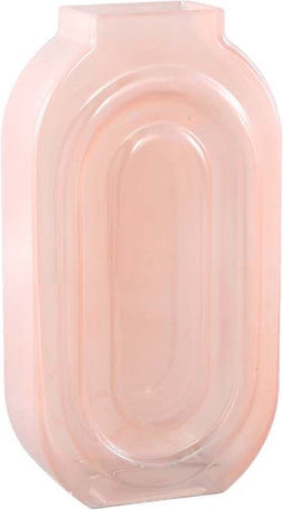 PTMD Lerise Ovale Vaas - 16 x 7,5 x 30 cm - Glas - Roze