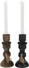 J-Line kaarshouder Mike - ijzer - zwart/bruin - 2 stuks