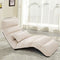 Coast vloerstoel - 5-weg verstelbare suede kussenstoel - 175 x 55 x 20 cm - beige