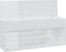 vidaXL - Schoenenbank - 105x30x45 - cm - bewerkt - hout - hoogglans - wit