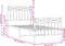 vidaXL - Bedframe - met - hoofd- - en - voeteneinde - metaal - wit - 80x200 - cm