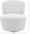 Kick Draaifauteuil Jill - Bouclé - Wit