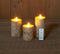 Annas collection - B.o. 3st kaars berk wit bewegende vlam 7.5x10/12.5/15cm afstandsbediening 3x3aaa