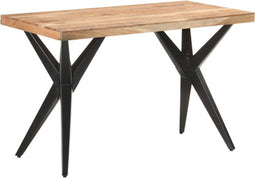 vidaXL - Eettafel - 120x60x76 - cm - massief - acaciahout