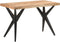 vidaXL - Eettafel - 120x60x76 - cm - massief - acaciahout