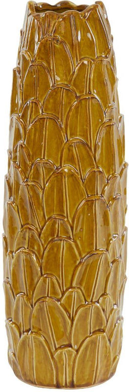 Light & Living Vaas Toine - Geel - Ø15cm - Modern - Sinterklaas cadeau - Sinterklaas cadeautjes - Cadeau vrouw - Cadeau man - Cadeau voor haar - Cadeau voor hem - Sint cadeau - Sint kado - Kado man - Kado vrouw