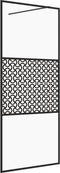 vidaXL - Inloopdouchewand - 140x195 - cm - ESG-glas - transparant - en - zwart