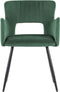 SANILAC - Eetkamerstoel set van 2 - Groen - Fluweel