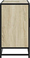 vidaXL - Wastafelkast - 80x33x60 - cm - bewerkt - hout - sonoma - eikenkleurig
