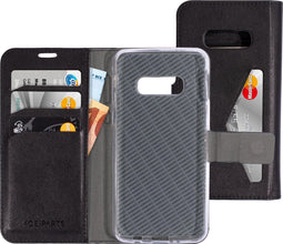 Mobiparts hoesje geschikt voor Samsung Galaxy S10e - Wallet/Boekhoesje - Eco Leer - Magneet Sluiting - Opberg vakken - Zwart