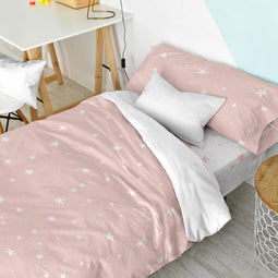 Happy Friday Duvet cover set 2 pieces Little star pink 180x220 cm (Single) Pink