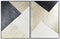 Canvas DKD Home Decor Modern Geometrisch (93 x 3,5 x 123 cm) (2 Stuks)