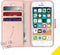 Accezz Hoesje Geschikt voor iPhone SE (2016) / 5 / 5s Hoesje Met Pasjeshouder - Accezz Wallet Softcase Bookcase - Roze
